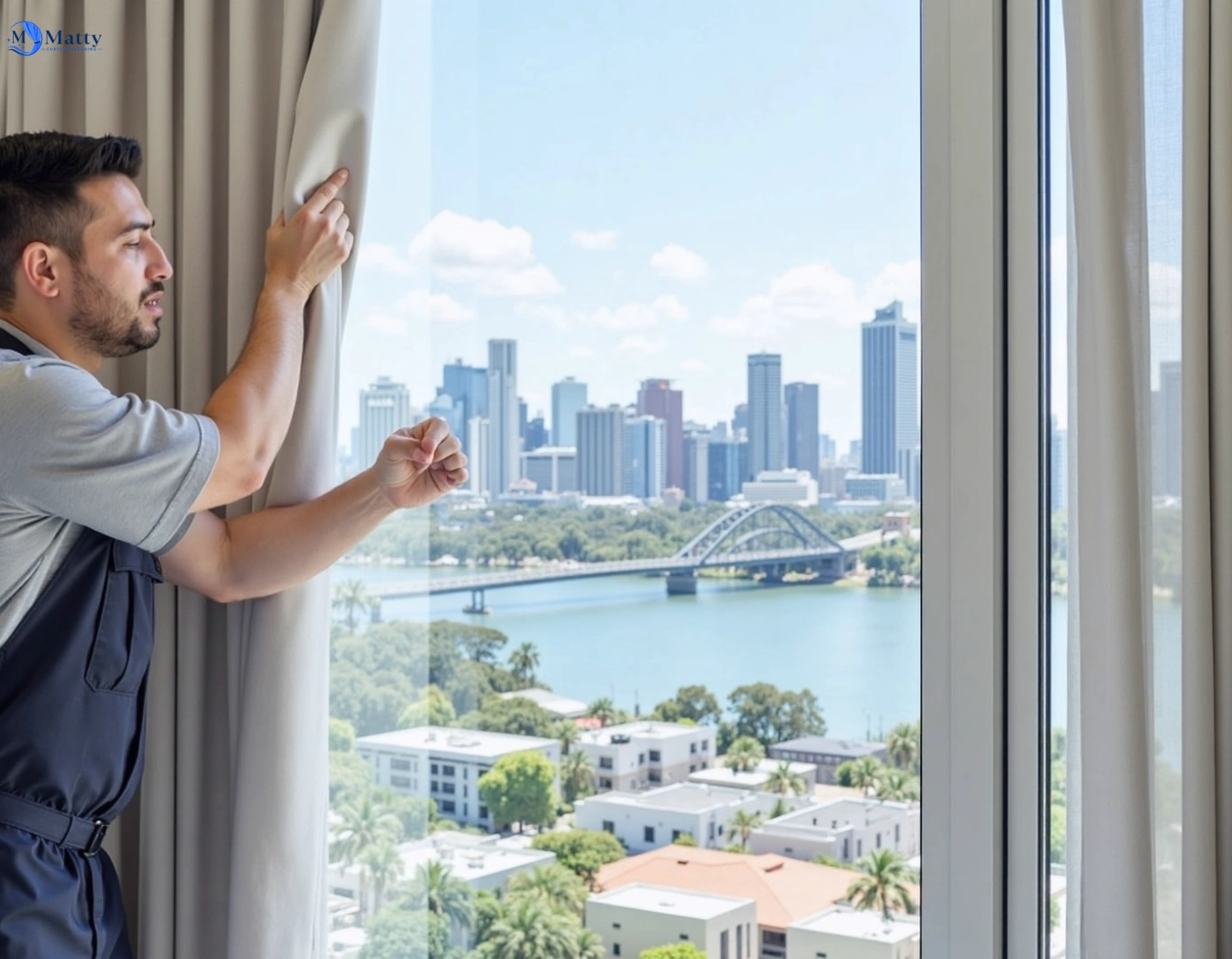 Professional curtain steam cleaning service richmond-vic QLD by Matty Curtain Cleaning